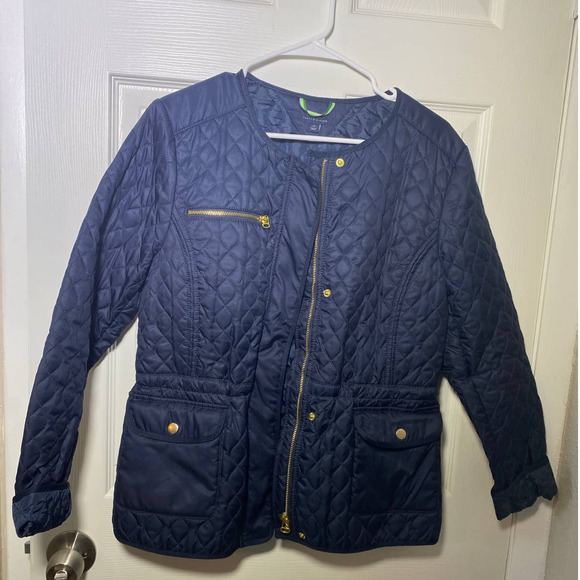 Tommy Hilfiger navy light puffer jacket size L - Picture 1 of 7
